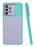 Eiroo Lens Series Samsung Galaxy A52s 5G Turkuaz Silikon Kılıf