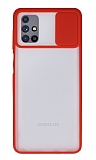 Eiroo Lens Series Samsung Galaxy M51 Krmz Silikon Klf