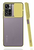Eiroo Lens Series Xiaomi Redmi Note 11 Pro Plus 5G Sarı Silikon Kılıf
