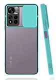 Eiroo Lens Series Xiaomi Redmi Note 11 Pro Plus 5G Turkuaz Silikon Kılıf