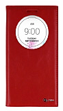 LG G3 Stylus Gizli Mıknatıslı Pencereli Kırmızı Deri Kılıf