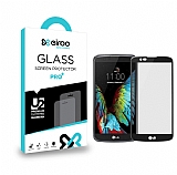 Eiroo LG K7 Tempered Glass Siyah Full Cam Ekran Koruyucu