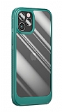 Eiroo Lion iPhone 12 Pro Max 6.7 inç Silikon Cam Yeşil Kılıf