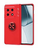 Eiroo Liquid Ring OnePlus 10 Pro Standlı Kırmızı Silikon Kılıf