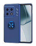 Eiroo Liquid Ring OnePlus 10 Pro Standlı Mavi Silikon Kılıf
