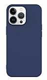 Eiroo Liquid Silicone iPhone 13 Pro Max Lacivert Silikon Kılıf