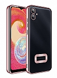 Eiroo Luxury Clear Samsung Galaxy A05 Kamera Korumal Rose Gold Silikon Klf