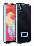 Eiroo Luxury Clear Samsung Galaxy A05 Kamera Korumal Mavi Silikon Klf
