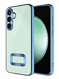 Eiroo Luxury Clear Samsung Galaxy A05s Kamera Korumalı Sierra Mavi Silikon Kılıf