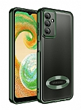 Eiroo Luxury Clear Samsung Galaxy A14 Kamera Korumalı Yeşil Silikon Kılıf
