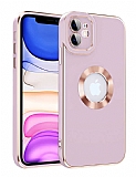 Eiroo Luxury Protection iPhone 11 Kamera Korumalı Mor Silikon Kılıf