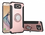 Eiroo Mage Fit Samsung Galaxy J5 Prime Standlı Ultra Koruma Rose Gold Kılıf