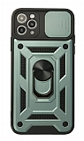 Eiroo Magnet Lens iPhone 13 Pro Ultra Koruma Yeşil Kılıf