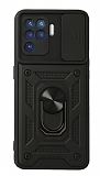 Eiroo Magnet Lens Oppo Reno5 F Ultra Koruma Siyah Klf
