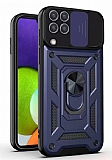 Eiroo Magnet Lens Samsung Galaxy A22 4G Ultra Koruma Lacivert Klf