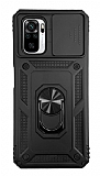 Eiroo Magnet Lens Xiaomi Redmi Note 10 Ultra Koruma Siyah Klf