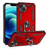 Eiroo Magnet Ring iPhone 15 Ultra Koruma Kırmızı Kılıf
