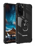 Eiroo Magnetics Samsung Galaxy S21 Plus Sper Koruma Siyah Klf