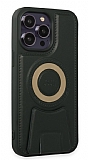 Eiroo Magneticsafe iPhone 14 Pro Standl Yeil Rubber Klf