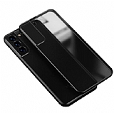 Eiroo Matte Crystal Samsung Galaxy S21 Siyah Rubber Kılıf