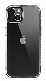 Eiroo Metal Serisi iPhone 14 Silikon Kenarlı Şeffaf Rubber Kılıf