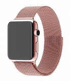 Eiroo Milanese Loop Apple Watch 4 / Watch 5 Rose Gold Metal Kordon (40 mm)