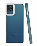 Eiroo Mima Samsung Galaxy A12 / M12 Kamera Korumalı Koyu Yeşil Rubber Kılıf