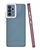 Eiroo Mima Samsung Galaxy A32 4G Kamera Korumalı Mürdüm Rubber Kılıf