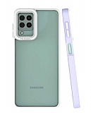 Eiroo Mima Samsung Galaxy M32 Kamera Korumal Lila Rubber Klf