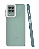 Eiroo Mima Samsung Galaxy M22 Kamera Korumalı Koyu Yeşil Rubber Kılıf
