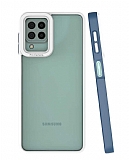 Eiroo Mima Samsung Galaxy M22 Kamera Korumalı Lacivert Rubber Kılıf