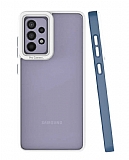 Eiroo Mima Samsung Galaxy A52 Kamera Korumal Lacivert Rubber Klf