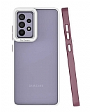 Eiroo Mima Samsung Galaxy A73 Kamera Korumalı Mürdüm Rubber Kılıf