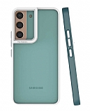 Eiroo Mima Samsung Galaxy S22 5G Kamera Korumalı Koyu Yeşil Rubber Kılıf