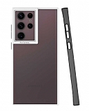 Eiroo Mima Samsung Galaxy S22 Ultra 5G Kamera Korumalı Siyah Rubber Kılıf