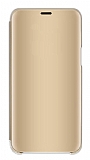 Eiroo Mirror Cover Huawei Mate 20 Pro Aynalı Kapaklı Gold Kılıf