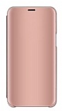 Eiroo Mirror Cover Samsung Galaxy A80 Aynalı Kapaklı Rose Gold Kılıf
