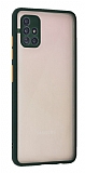 Eiroo Soft Touch Samsung Galaxy A71 Ultra Koruma Koyu Yeşil Kılıf