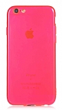 Eiroo Mun iPhone 6 / 6S Şeffaf Pembe Silikon Kılıf