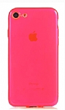 Eiroo Mun iPhone SE 2020 Şeffaf Pembe Silikon Kılıf