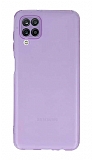 Eiroo Mun Samsung Galaxy M12 Şeffaf Lila Silikon Kılıf