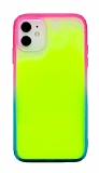Eiroo Neon Bumper iPhone 12 Mini Karanlıkta Parlayan Sarı Silikon Kılıf