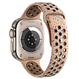 Eiroo New Series Apple Watch Silikon Krem Kordon (44mm)