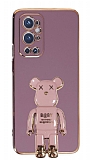 Eiroo OnePlus 9 Pro Baby Bear Standl Mor Silikon Klf