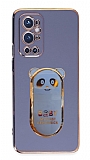 Eiroo OnePlus 9 Pro Baby Panda Standl Mavi Silikon Klf