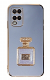 Eiroo Oppo A54 4G Aynalı Parfüm Standlı Mavi Silikon Kılıf
