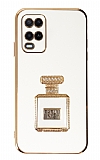Eiroo Oppo A54 4G Aynalı Parfüm Standlı Beyaz Silikon Kılıf