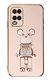 Eiroo Oppo A54 4G Candy Bear Standl Pembe Silikon Klf