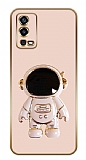 Eiroo Oppo A55 Astronot Standl Pembe Silikon Klf