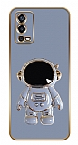 Eiroo Oppo A55 Astronot Standl Mavi Silikon Klf